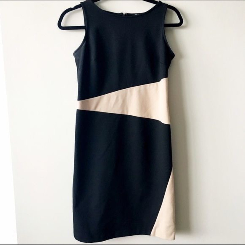 Ann Taylor | Black and Cream color block Dress